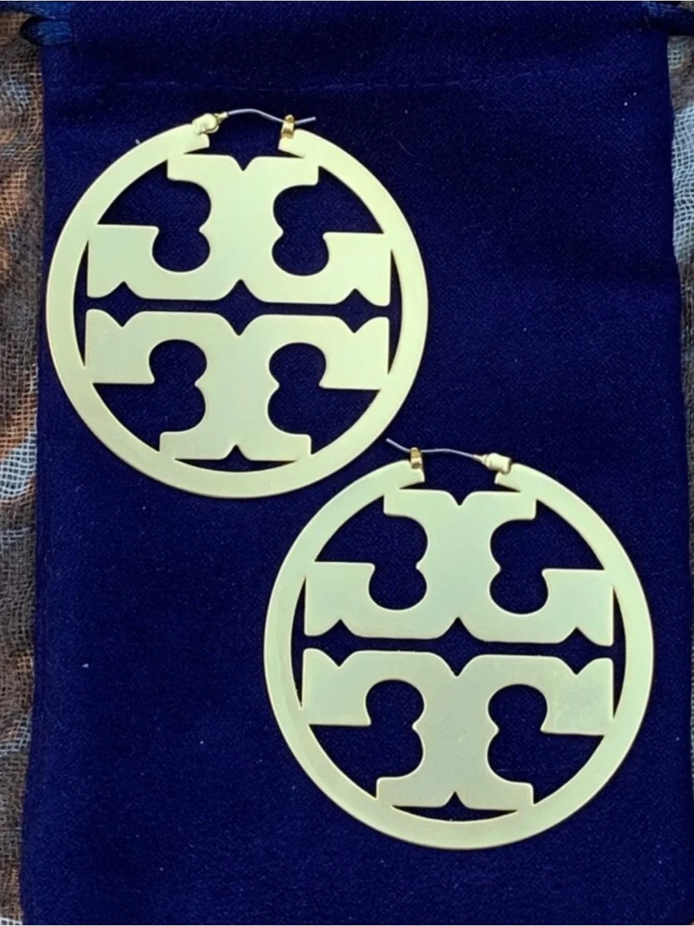 NWOT Tory Burch Icon Hoop Earrings